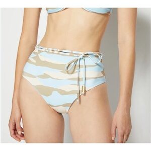 Jonathon Simkhai Landscape Horizon Zebra High Waisted Bikini Bottom NWT